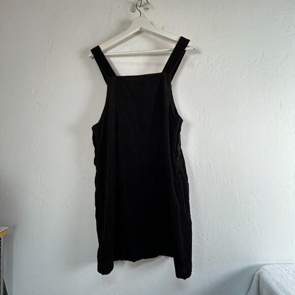 Vintage 90s Y2K Warner Brothers Looney Tunes Black Corduroy Mini Dress Small - Picture 2 of 10